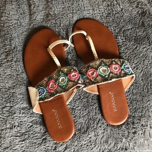 Sequin detail sandals